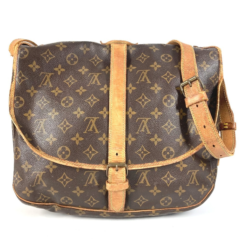 ルイヴィトン LOUIS VUITTON ソミュール35 ソミュール35 M42254 モノグラム カバン バッグ 斜め掛け フラップ ショルダーバッグ モノグラムキャンバス ブラウン