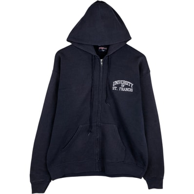 古着 90年代 ジャンスポーツ JANSPORT カレッジ スウェットフルジップパーカー USA製 メンズM相当 ヴィンテージ/eaa621115