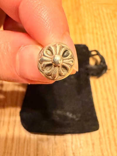 Chrome Hearts Cross Ball Stud Earrings "Silver"