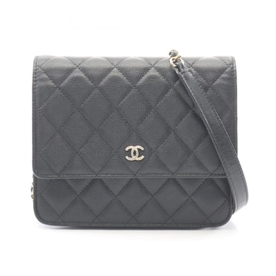 シャネル CHANEL マトラッセ ショルダーバッグ バッグ キャビアスキン(グレインドカーフ) レディース ブラック系 【中古】