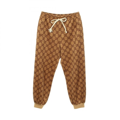グッチ GUCCI GG柄 ジャガード パンツ 衣料品 ボトムス コットン ポリエステル メンズ ブラウン系 526525 【中古】
