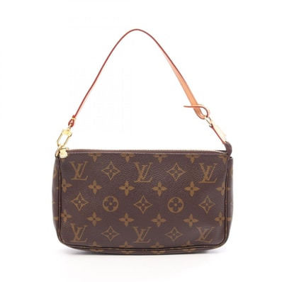 ルイ・ヴィトン LOUIS VUITTON ポシェットアクセソワール モノグラム ハンドバッグ バッグ PVCコーティングキャンバス レザー レディース ブラウン系 M51980 【中古】