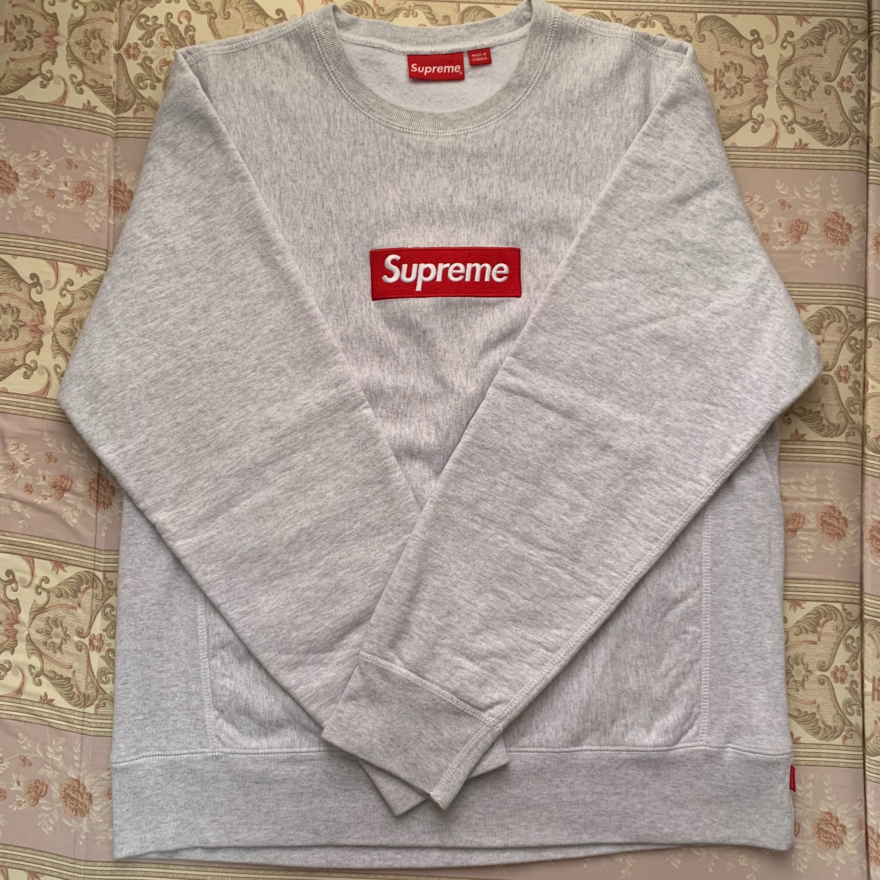 Supreme Box Logo Crewneck Sweatshirt "Ash Grey" (18FW)