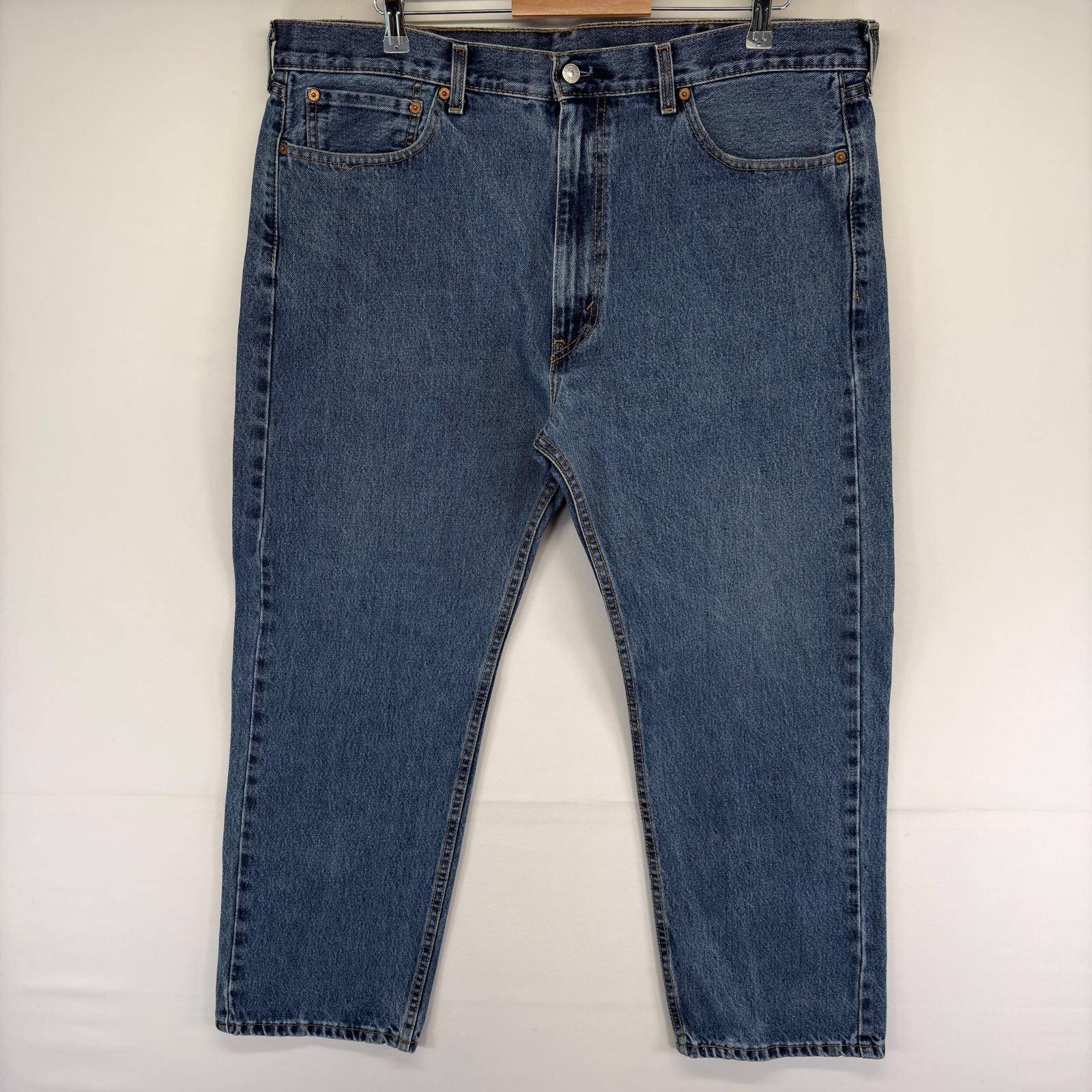 古着 リーバイス Levi's デニム パンツ 505 5ポケット ジーンズ ジーパン ジップフライ 大きいサイズ w40 L29  ブルー系 メンズ