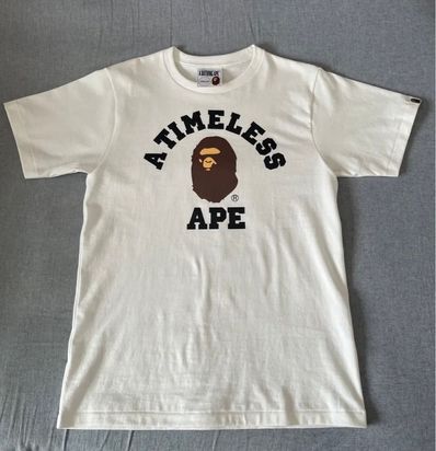 A BATHING APE X JJJJOUND COLLEGE TEE "White"