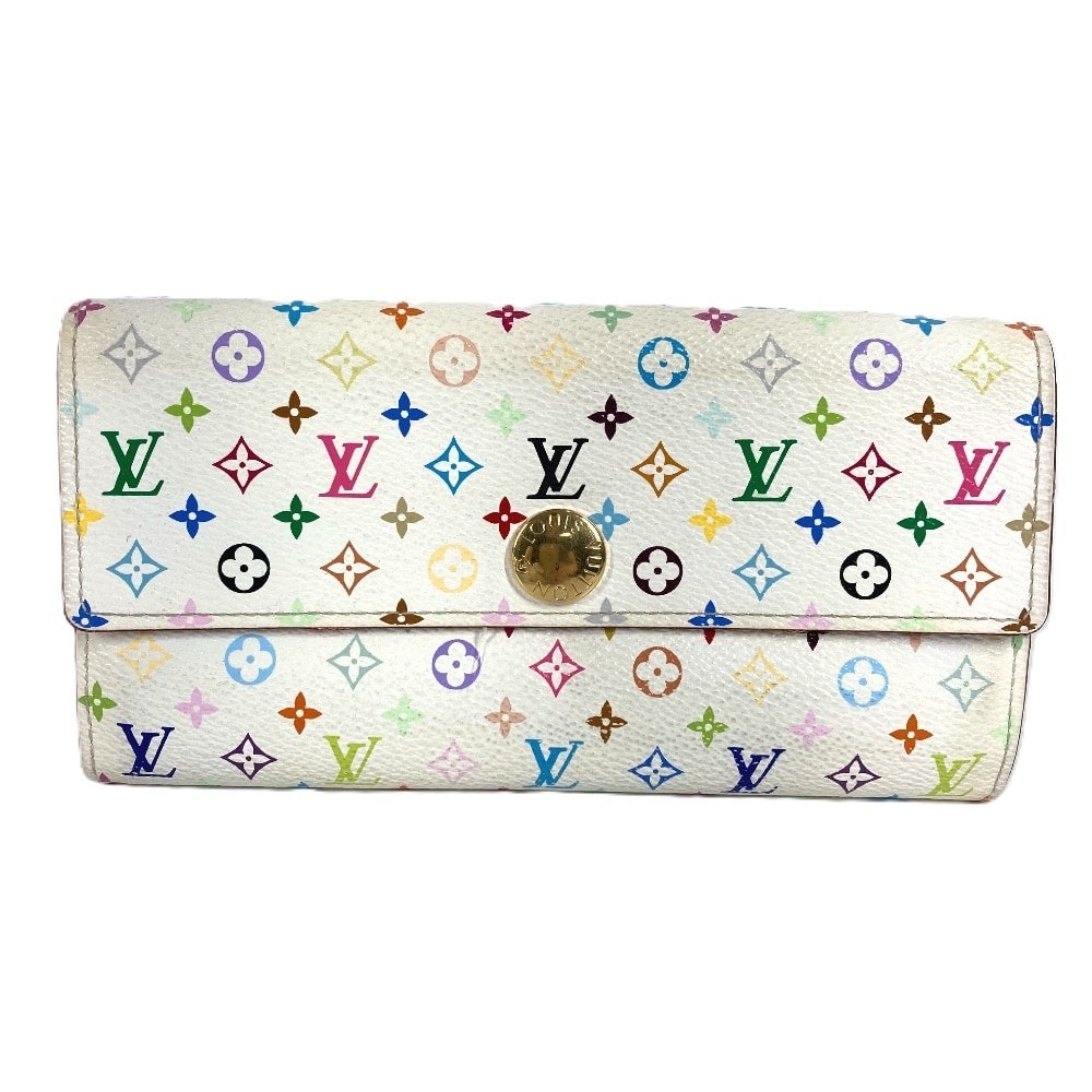 ルイヴィトン LOUIS VUITTON ポルトフォイユ サラ リッチ ポルトフォイユサラリッチ M93744 モノグラムマルチカラー ロングウォレット フラップ 長財布 モノグラムマルチカラーキャンバス ブロン ホワイト