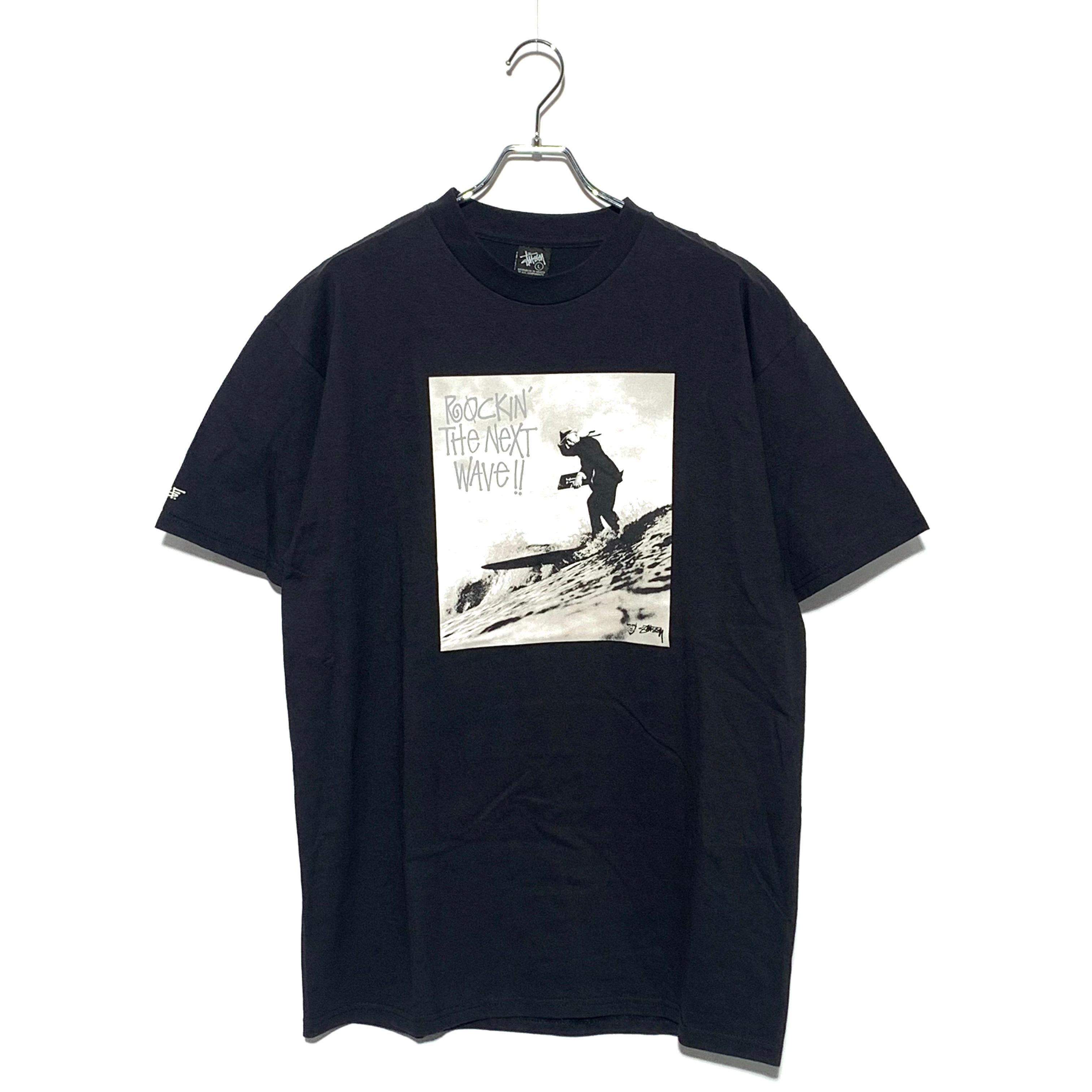 STUSSY ROCKIN" THE NEXT WAVE TEE Black