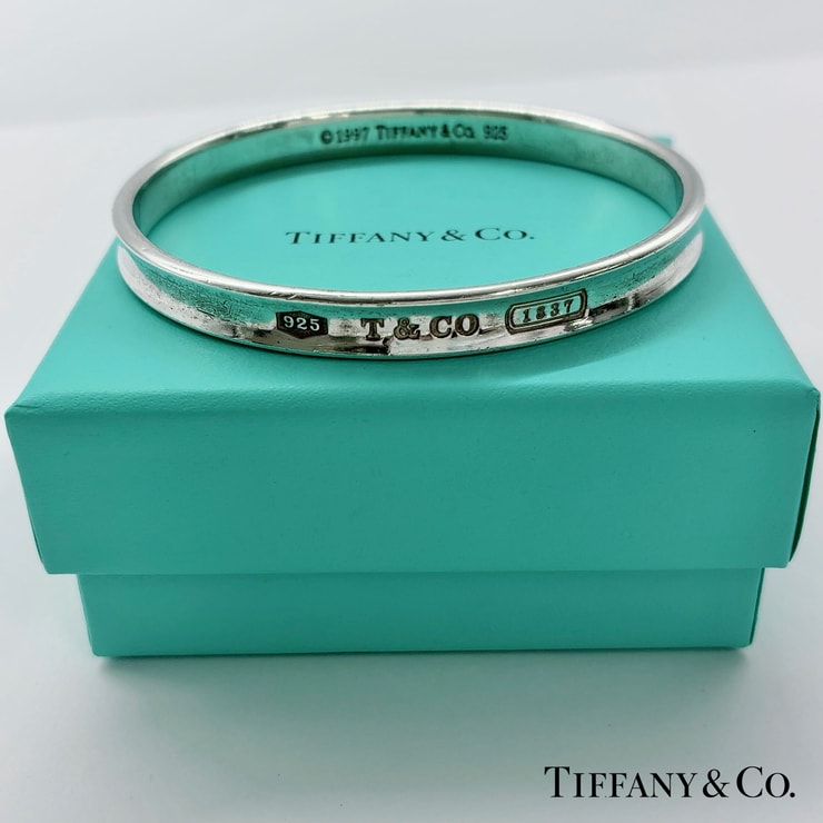 Tiffany&Co. ティファニー 1837 ナロー バングル 約19cm アクセサリー シルバー SV925 ★箱付★