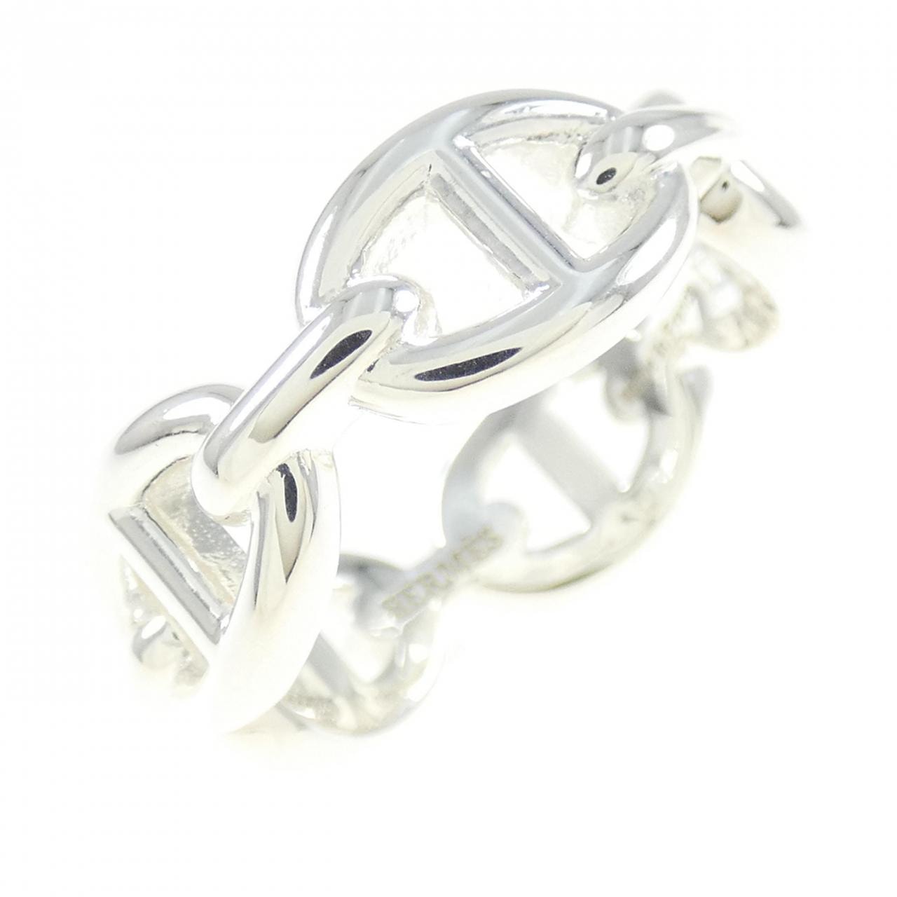 Hermes Chaine D'ancre Enchainee Ring PM "Silver"