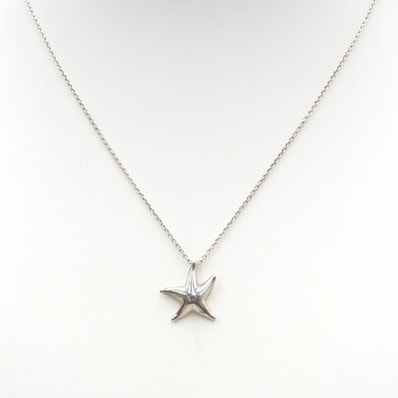TIFFANY & Co.(ティファニー)エルサ・ペレッティ スターフィッシュ ネックレス ヒトデモチーフ シルバー SV925 レディース 41.5cm スペイン製 【中古】