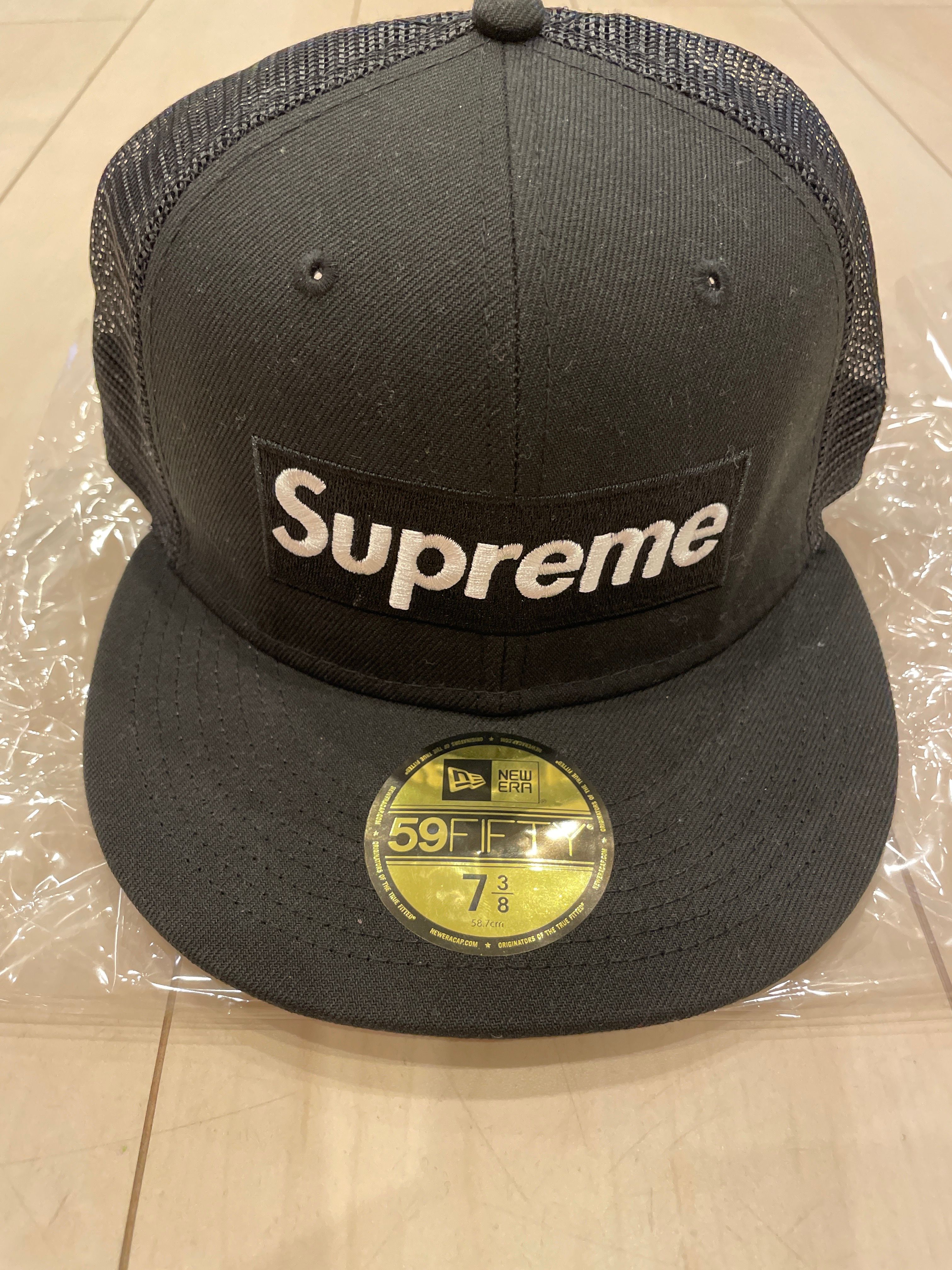 Supreme Box Logo Mesh Back New Era "Black" (22SS)