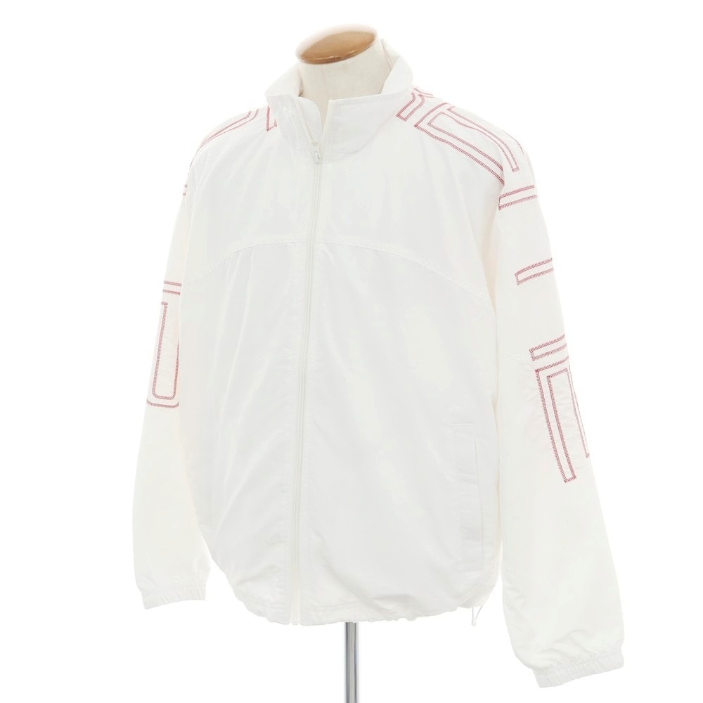 【中古】シュプリーム Supreme 2025年春夏 Spellout Embroidered Track Jacket トラックジャケット ブルゾン ホワイト【サイズM】【メンズ】