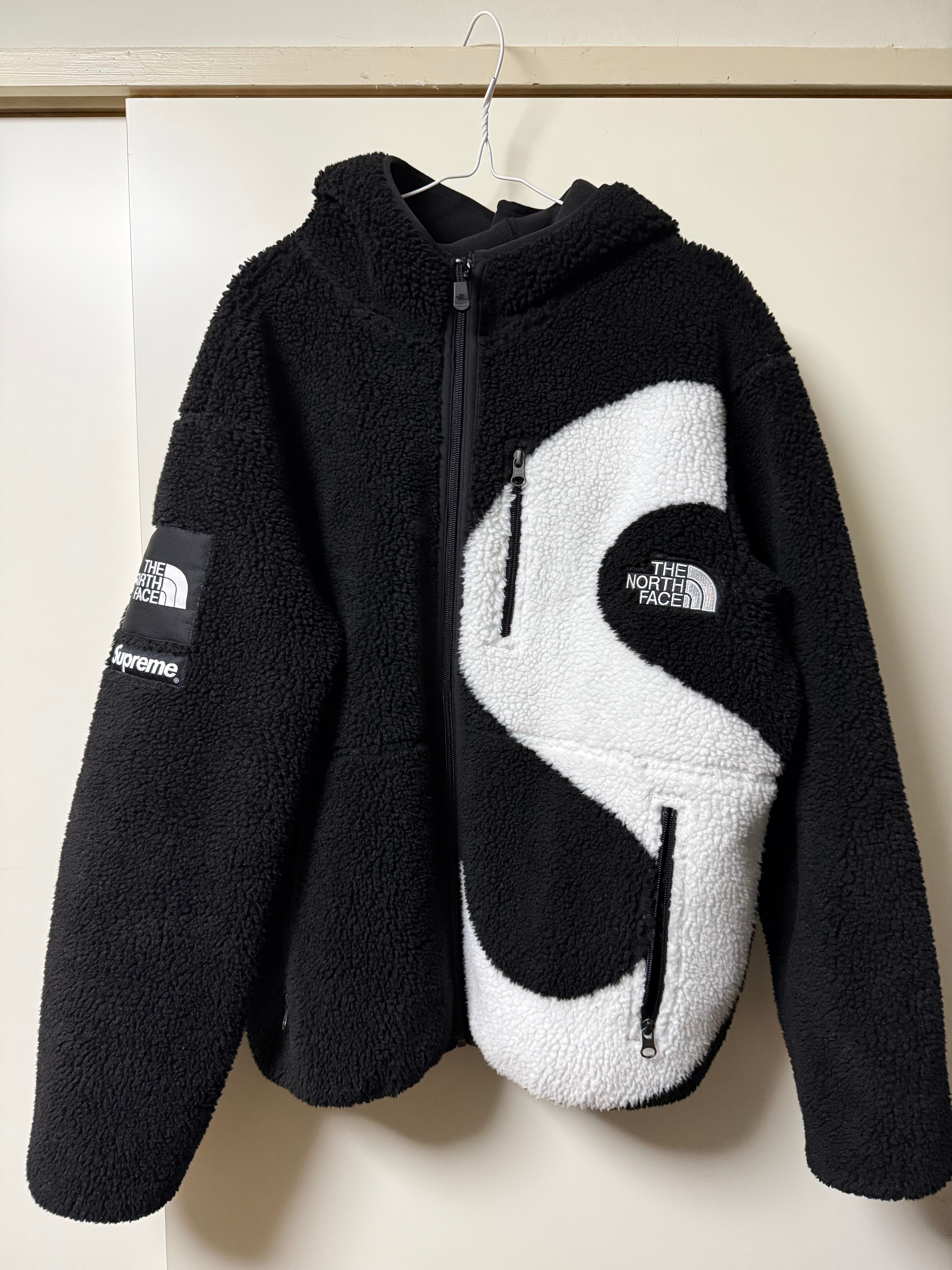 Supreme x The North Face S Logo Hooded Fleece Jacket "Black"
