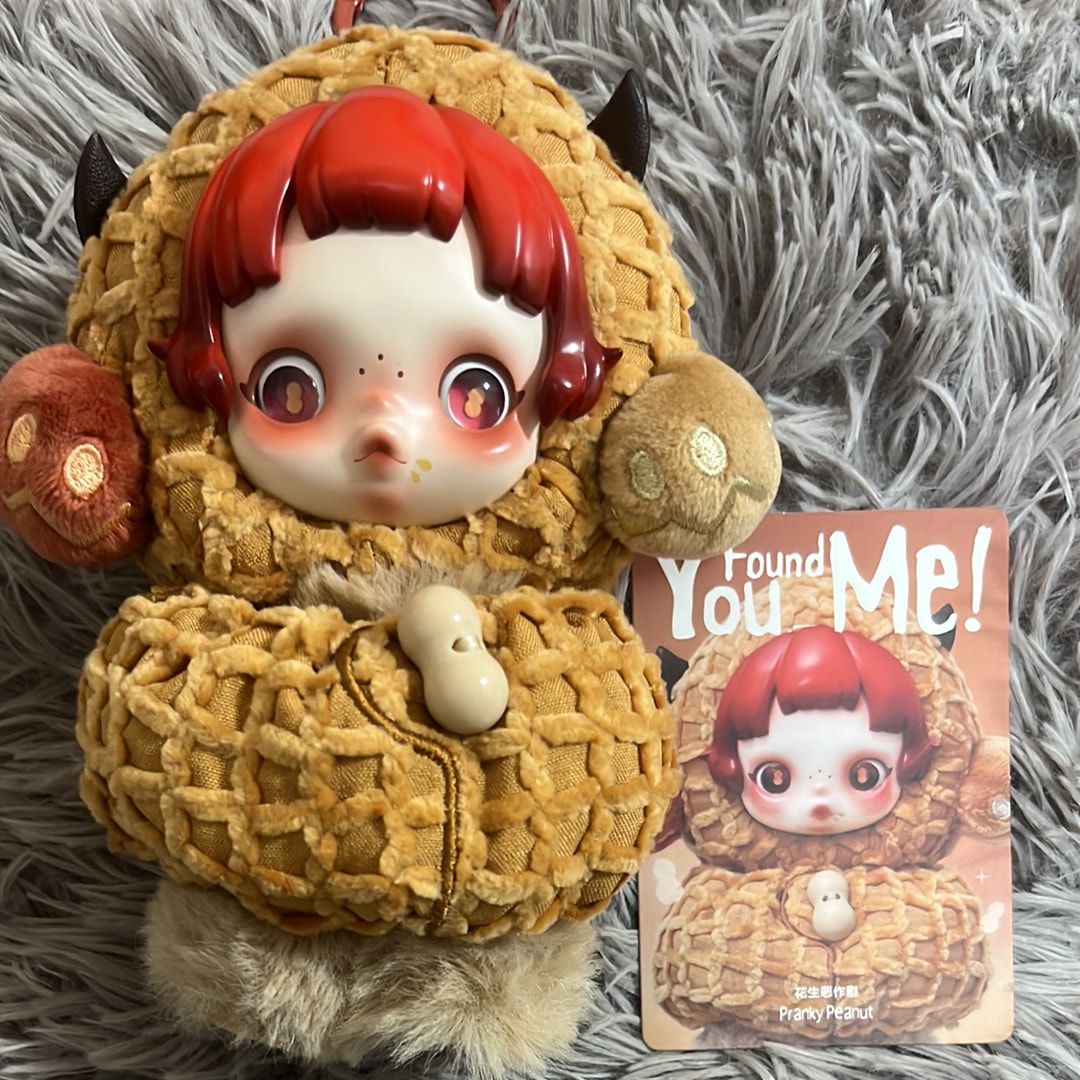 POP MART SKULLPANDA You Found Me! Series Plush Doll Pendant Pranky Peanut