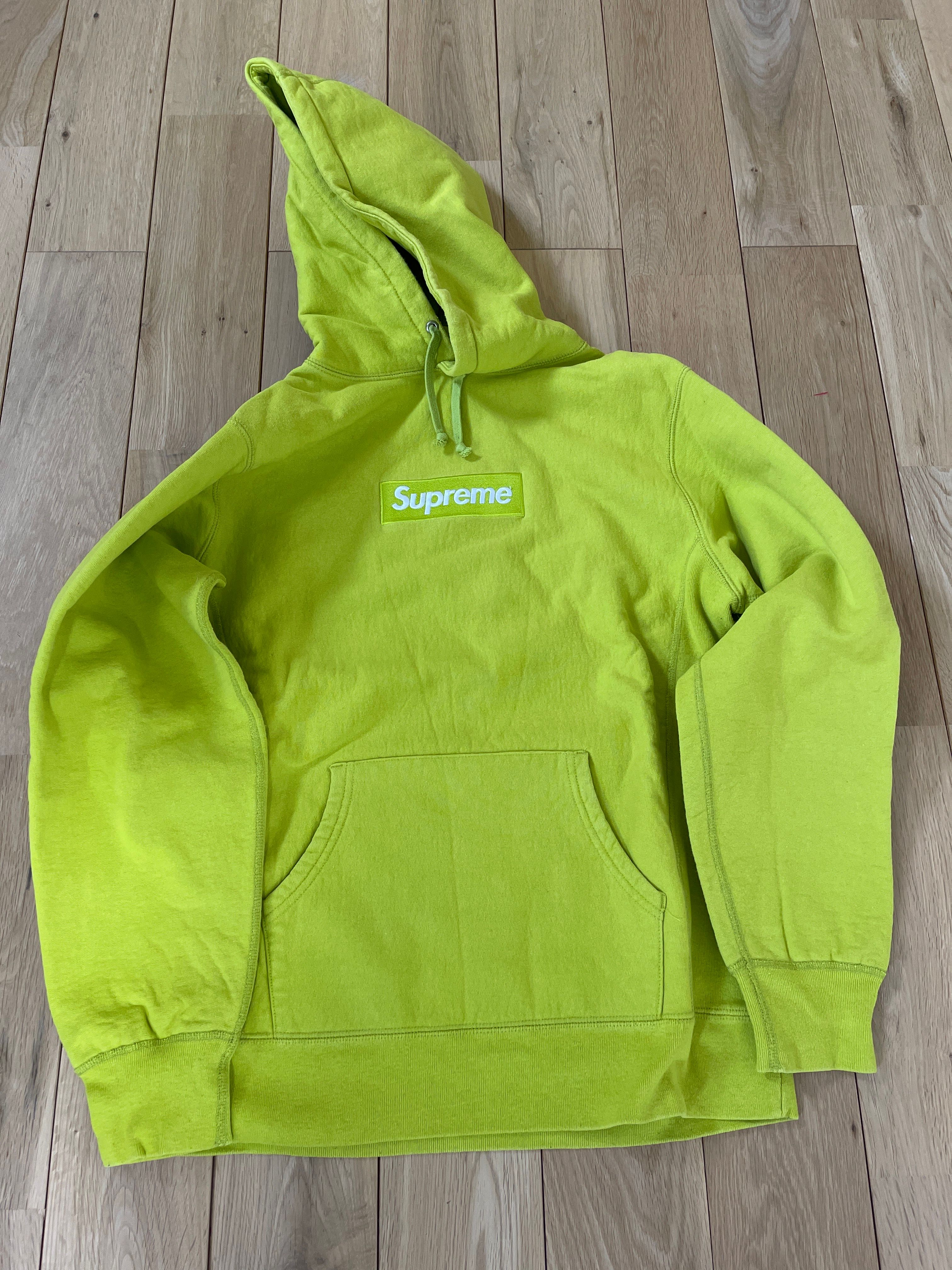 Supreme Box Logo Hooded Sweatshirt "Acid Green" (12FW)