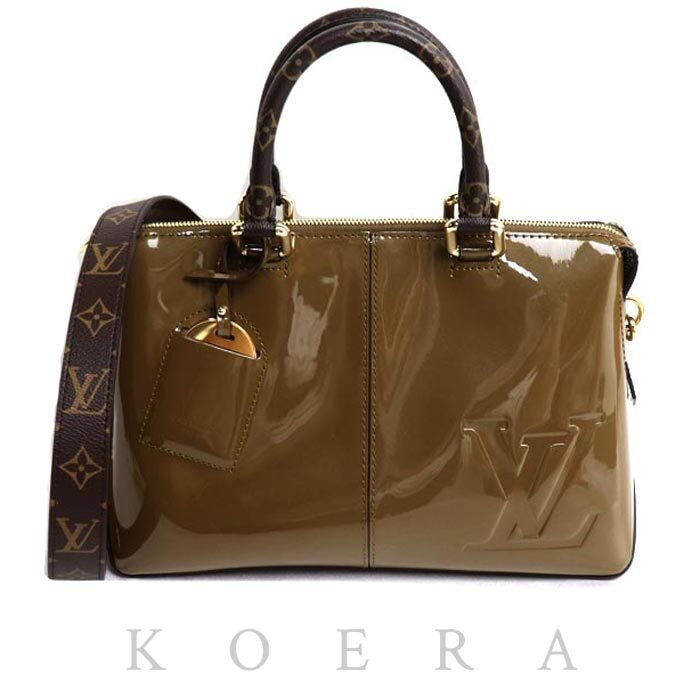 LOUIS VUITTON ルイ・ヴィトン トート ミロワール ショルダーバッグ ヴェルニ ヴェールブロンズ M54394 SN0128/IC レディース【中古】