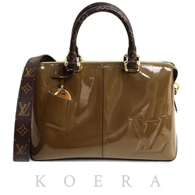 LOUIS VUITTON ルイ・ヴィトン トート ミロワール ショルダーバッグ ヴェルニ ヴェールブロンズ M54394 SN0128/IC レディース【中古】