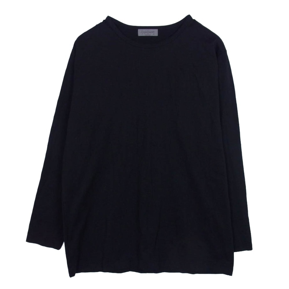 Yohji Yamamoto POUR HOMME ヨウジヤマモトプールオム カットソー 22AW HE-T33-082 シワ加工 長袖 ロングスリーブ カットソー Tシャツ ブラック系 3【中古】
