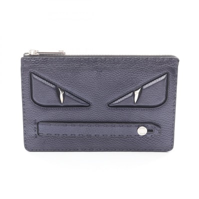 フェンディ FENDI バッグバグズ モンスター スリム セカンドバッグ クラッチバッグ バッグ レザー メンズ ネイビー系 7VA350 8F4 【中古】