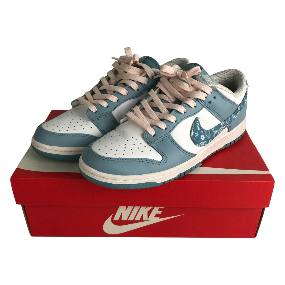 NIKE ナイキ スニーカー 27cm DUNK LOW ダンク ロー ESS DH4401-101 ブルーペイズリー 箱付
