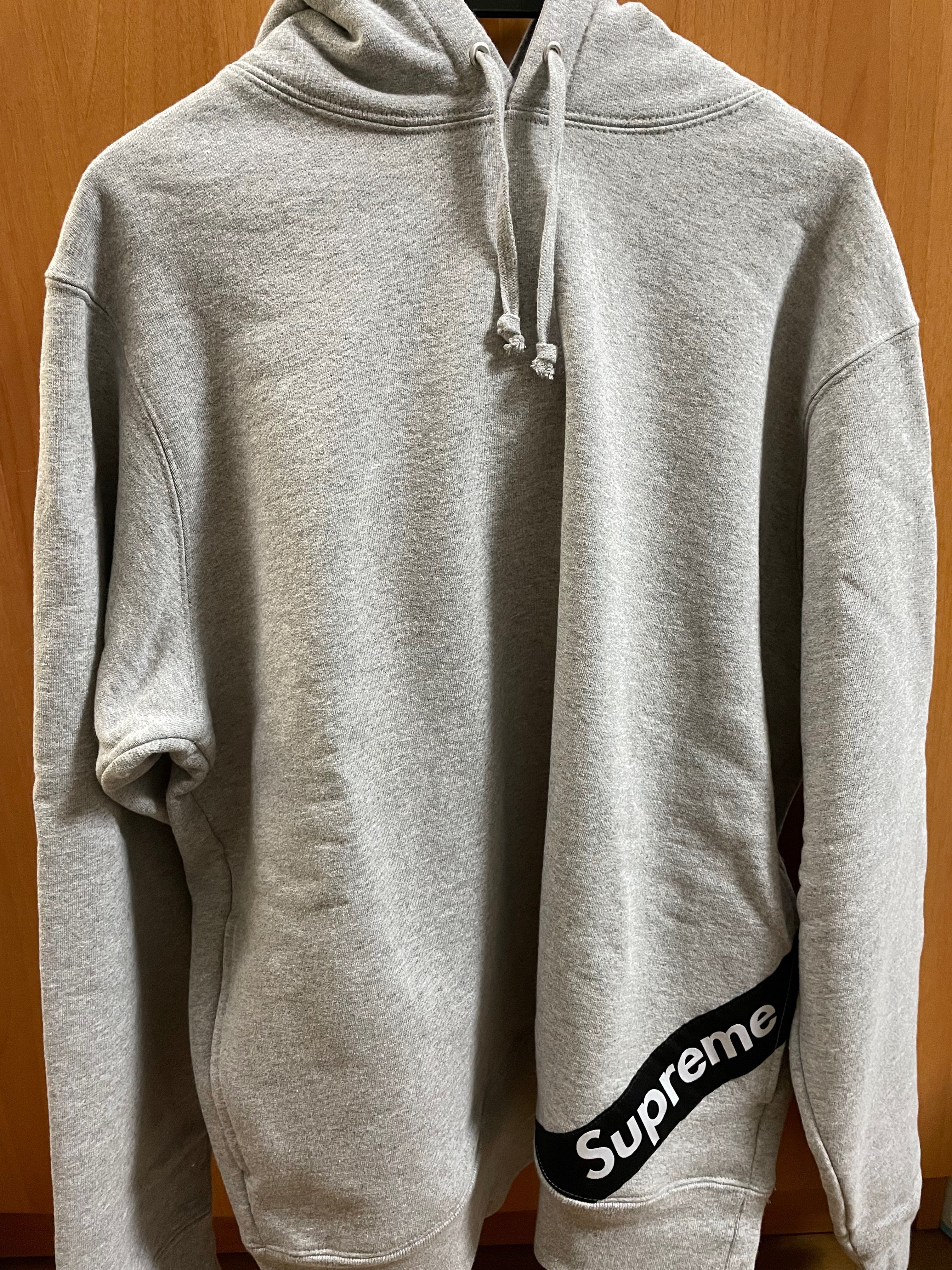 Supreme Corner Label Hooded Sweatshirt "Grey"