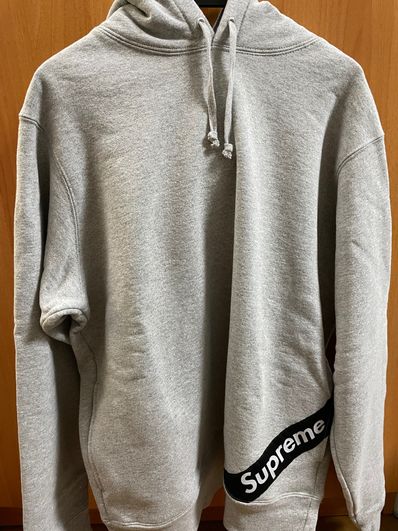 Supreme Corner Label Hooded Sweatshirt "Grey"