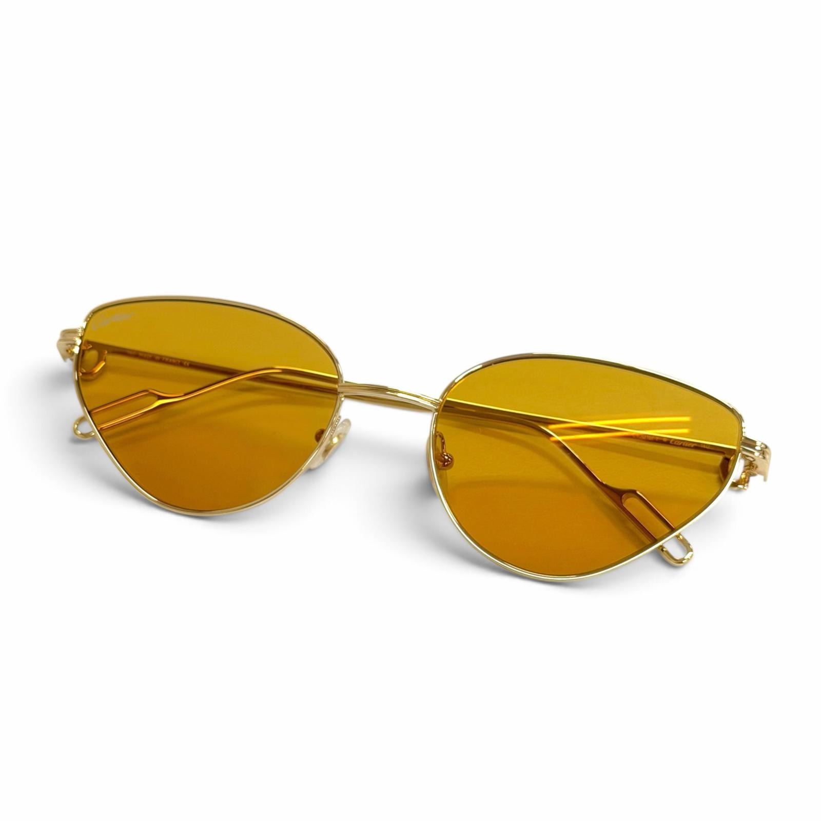 未使用 カルティエ 2Cデコール サングラス 57□19 140 CT0155S