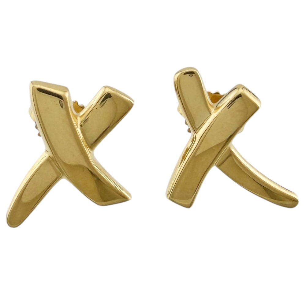 ティファニー グラフィティX キス ピアス 18金 K18イエローゴールド レディース TIFFANY&Co.  中古