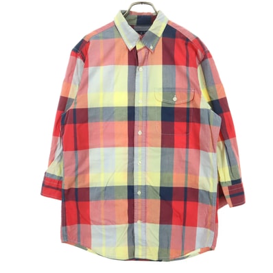 GAP ギャップ チェック柄 長袖 ボタンダウンシャツ M