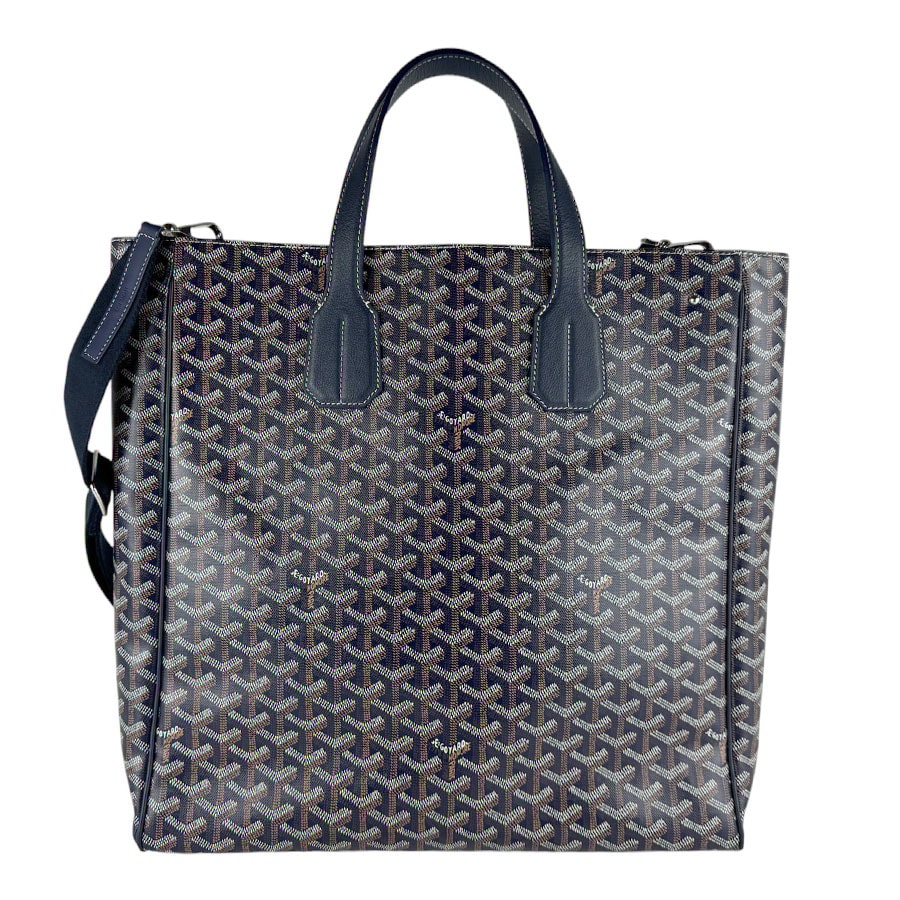 ゴヤール GOYARD ハンドバッグ ショルダーバッグ サック ヴォルテール PVCコーティングキャンバス/レザー ネイビー ユニセックス【中古】 z9679