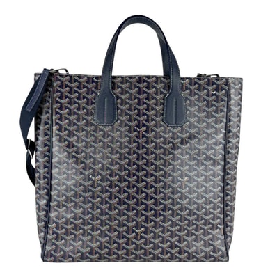 ゴヤール GOYARD ハンドバッグ ショルダーバッグ サック ヴォルテール PVCコーティングキャンバス/レザー ネイビー ユニセックス【中古】 z9679