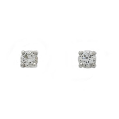 【6jkb0576】ティファニー ピアス ソリティア 1PD Pt950 プラチナ ダイヤモンド【中古】レディース