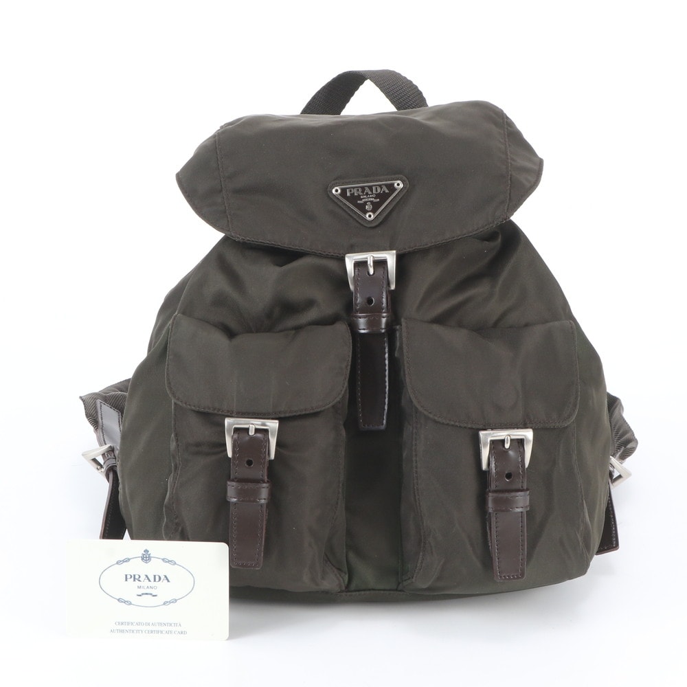 ■美品 プラダ テスート ナイロントライアングルロゴ B6677