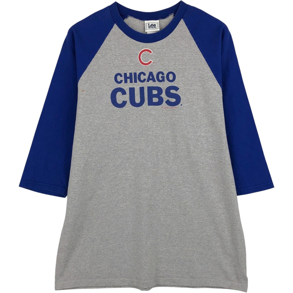 古着 00年代 リー Lee SPORT MLB CHICAGO CUBS シカゴカブス ツートン 七分袖 ラグランTシャツ メンズM相当/eaa629686