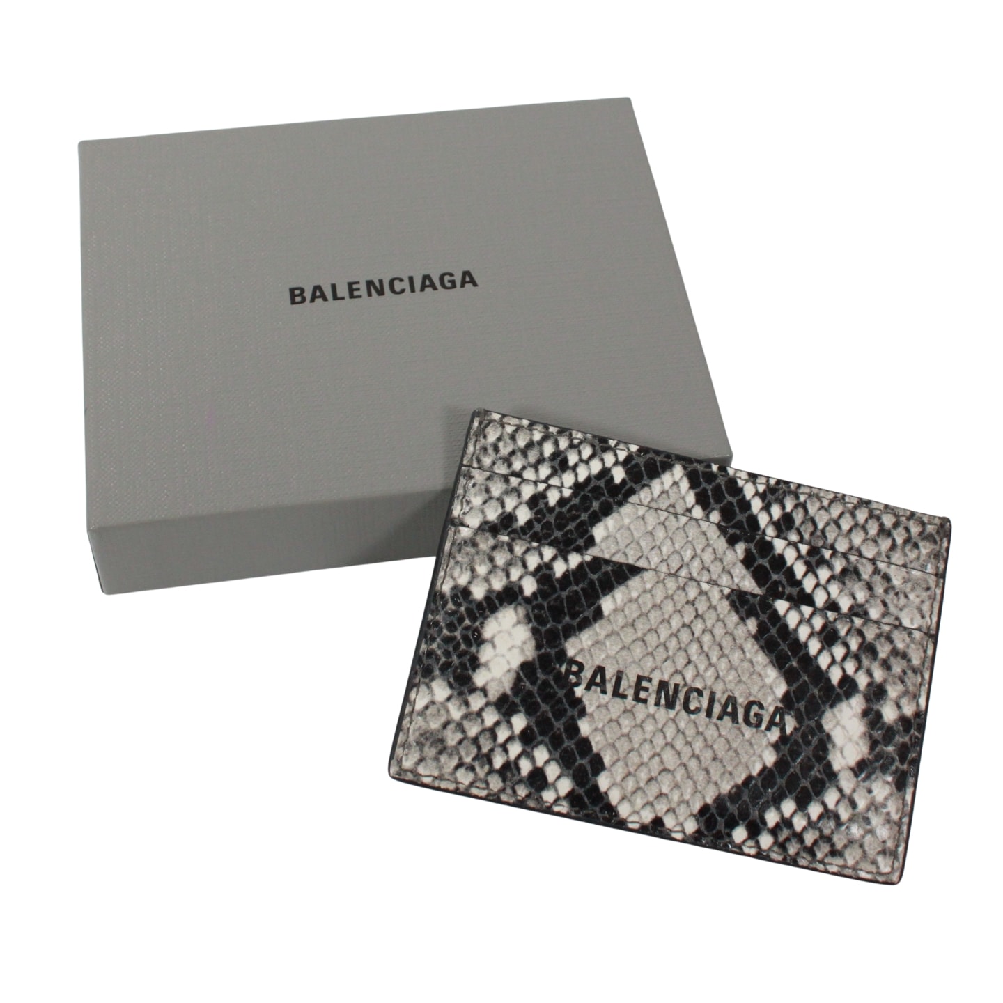 バレンシアガ パイソン柄カードケース ユニセックス