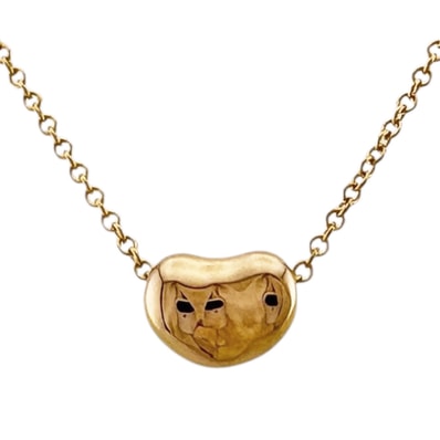 ティファニー ビーン ネックレス 18金 K18ピンクゴールド レディース TIFFANY&Co. 中古