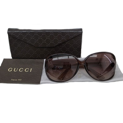 GUCCI グッチ インターロッキング GG ハート スモークグラデーション サングラス GG3792 プラスチック ブラウン レディース【中古】