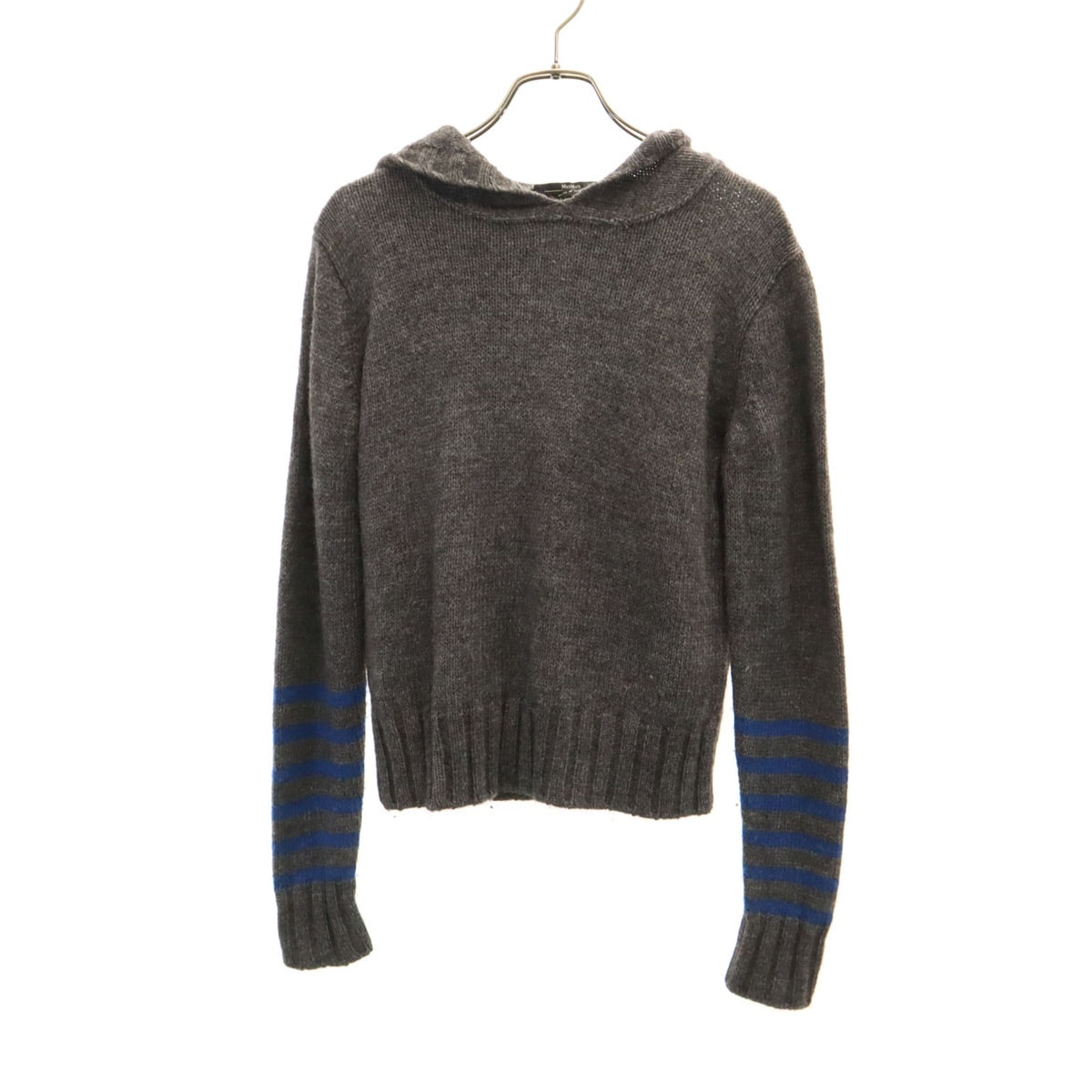 MaxMara WEEKEND LINE マックスマーラ ウィークエンドライン イタリア製 長袖 ニット パーカー S チャコールグレー セーター
