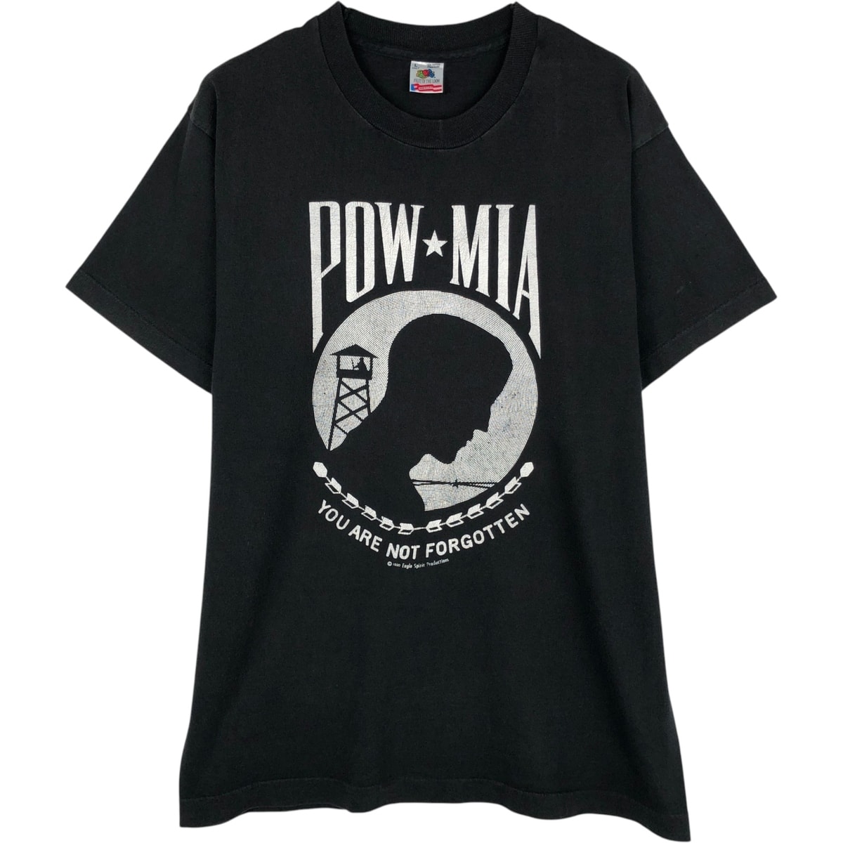 古着 90年代 フルーツオブザルーム FRUIT OF THE LOOM POW MIA プリントTシャツ USA製 メンズL相当 ヴィンテージ/eaa649561