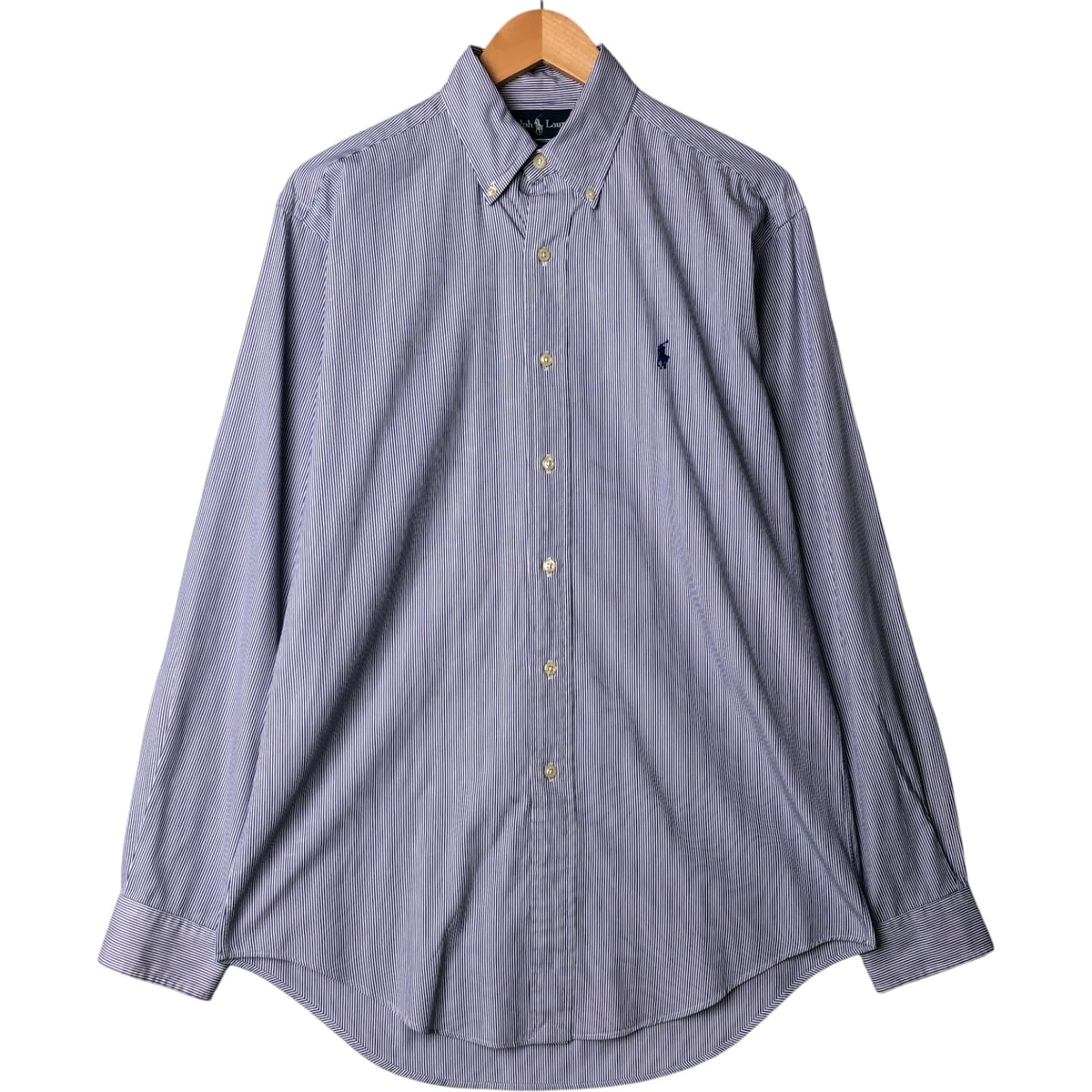 古着 ラルフローレン Ralph Lauren CLASSIC FIT 長袖 ボタンダウンストライプシャツ メンズM相当/eaa575508