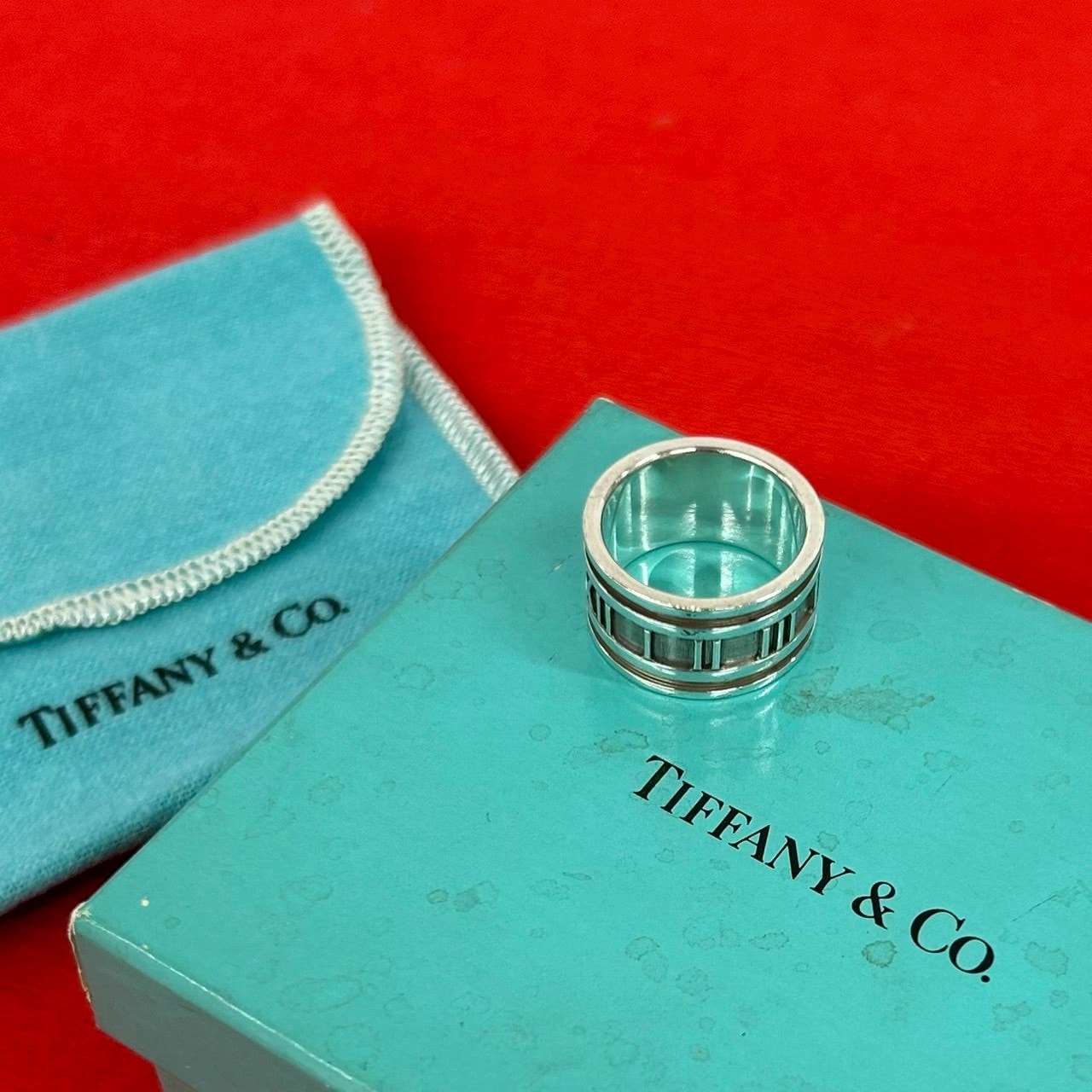 TIFFANY&Co. ティファニー アトラス ワイド リング シルバー925 リング・指輪 13号 シルバー
 60001