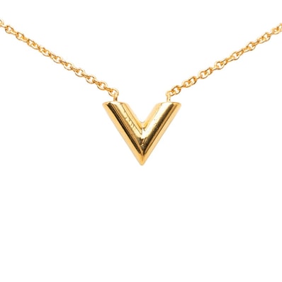 ルイ ヴィトン エセンシャルV ネックレス M61083 ゴールド メッキ レディース LOUIS VUITTON 【中古】
