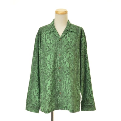WACKO MARIA PYTHON OPEN COLLAR SHIRT "Green"