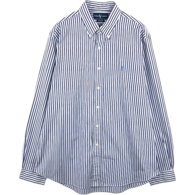 古着 ラルフローレン Ralph Lauren CUSTOM FIT 長袖 ボタンダウンストライプシャツ メンズXL相当/eaa676799