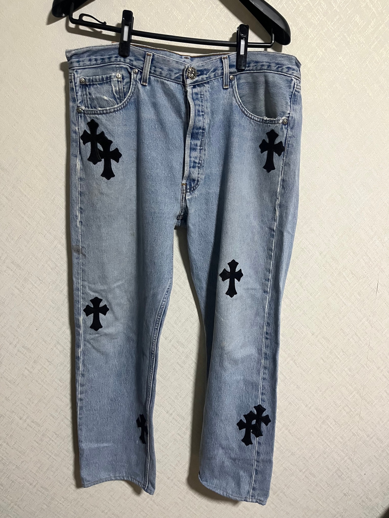 クロム×リーバイス U VNTG 501 36インチ クロスパッチデニム