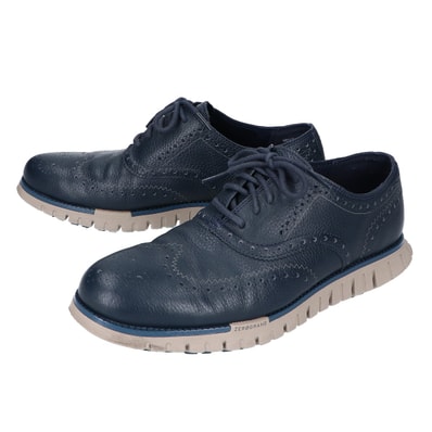 コールハーン 【美品】C38847 ZG RMSTD WING LINED ゼログランド リマスタードウィングチップオックス ラインド 8M