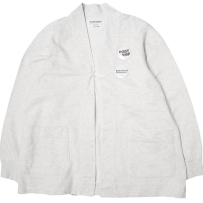 MOUNTAIN RESEARCH マウンテンリサーチ 25SS 日本製 Kurt 裏毛スウェットカーディガン MTR4082 L/XL Ice カートコバーン トップス g22202