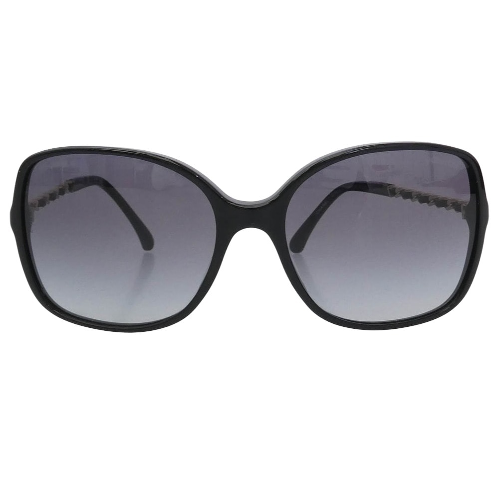 CHANEL シャネル サングラス CH5210-Q-A スクエア シェイプ チェーン サングラス ブラック系 ゴールド系 57□17 135【中古】