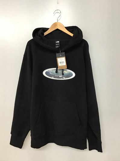 Supreme x The North Face Lenticular Mountains Hooded Sweatshirt "Black"