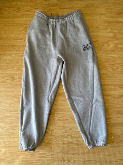 Stussy × Nike NRG Washed Fleece Pant (Asia Size) "Grey" DJ9491-063